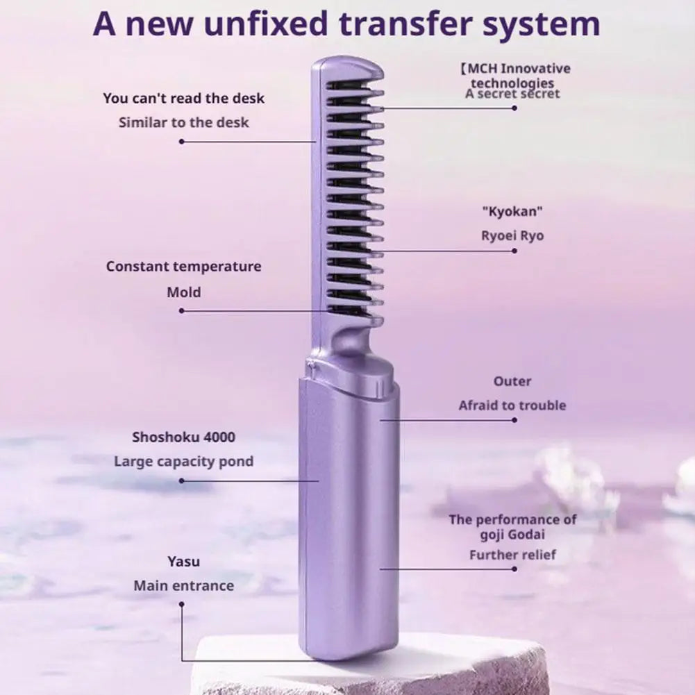 Mini Wireless Hair Straightener - Rechargeable Styling Tool