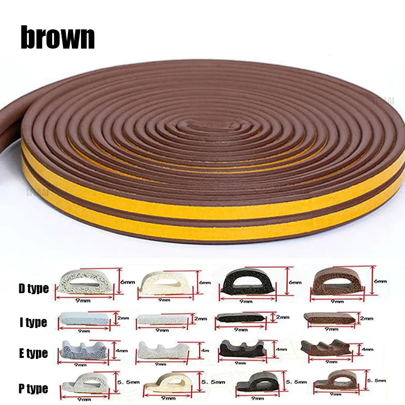 Door Insulation Seal Strip Tape Self-adhesive Acoustic