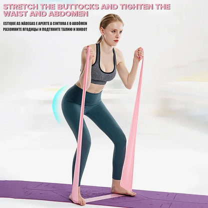 Length 200cm Yoga Pilates Stretch Resistance Band