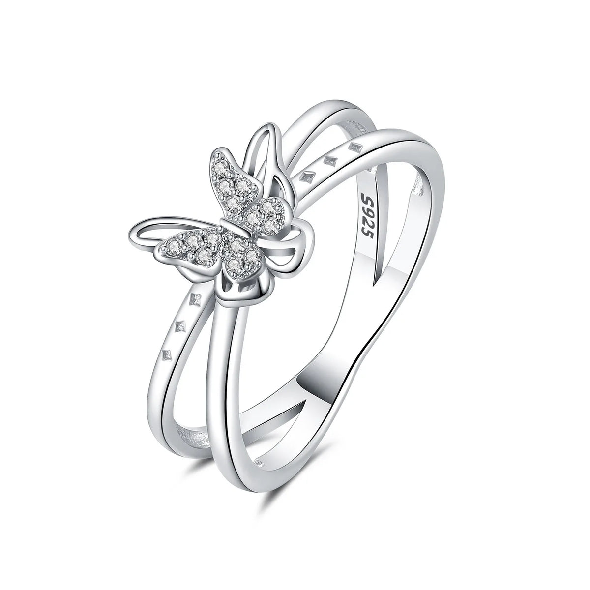 925 Sterling Silver Three-Ring Stackable Ring for Women