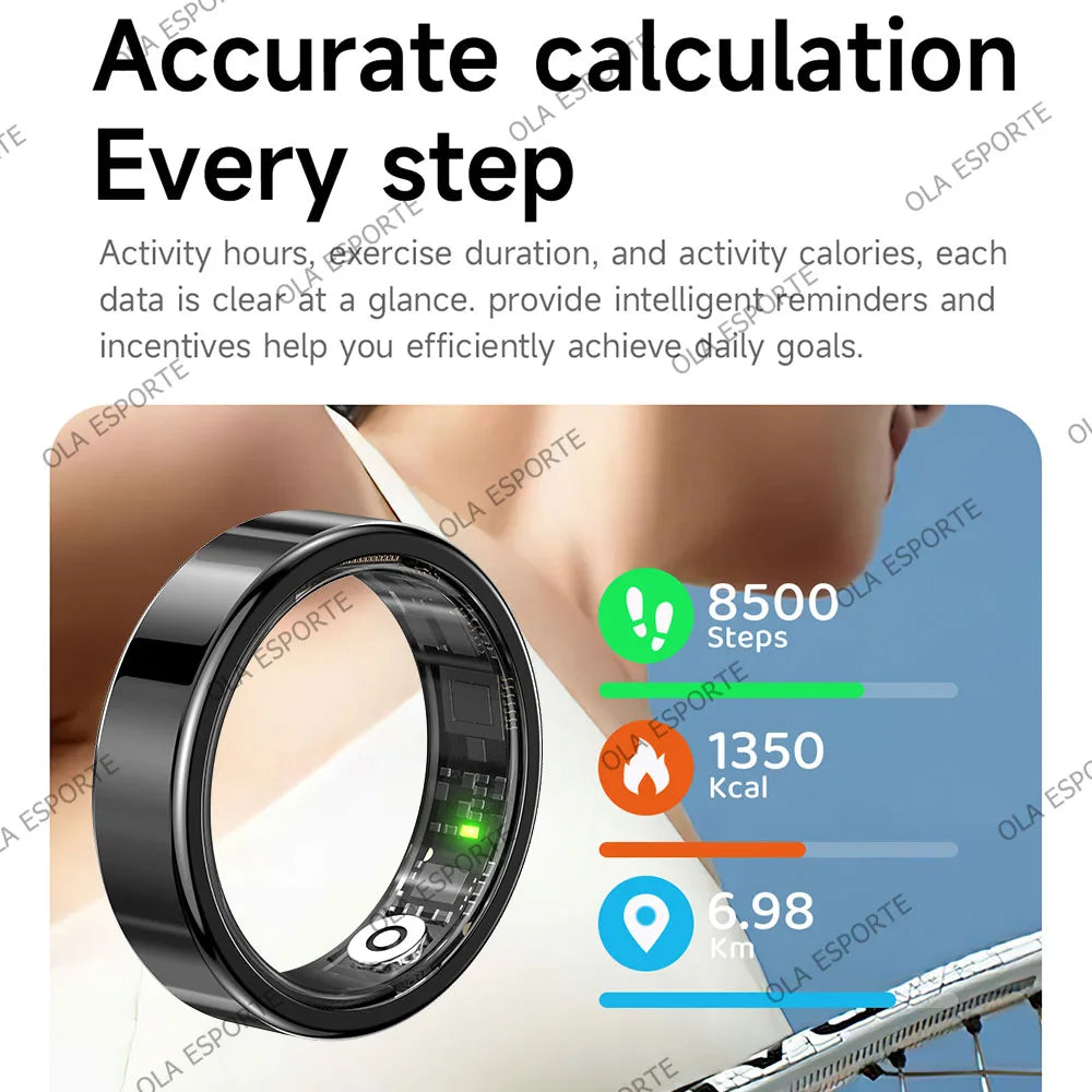 New Smart Ring Heart Rate Blood Pressure Sleep Monitoring