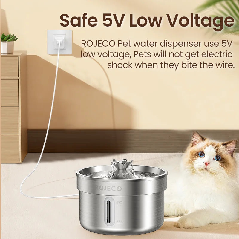Stainless Steel Pet Drinking Fountain Automatic Water Fountain