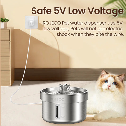 Stainless Steel Pet Drinking Fountain Automatic Water Fountain