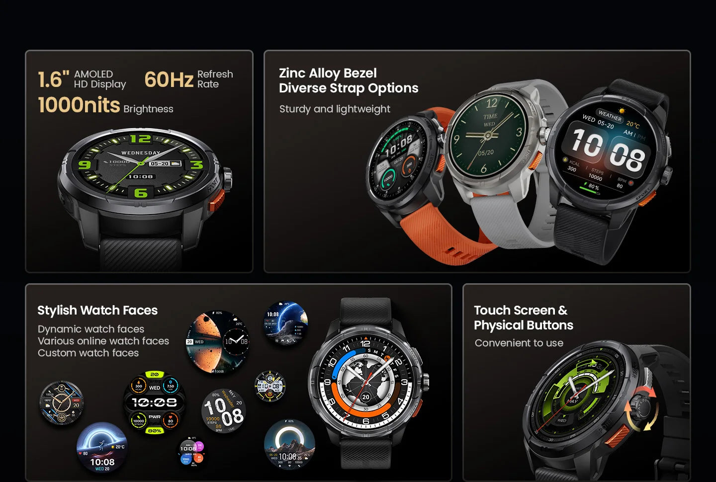 HAYLOU Solar Ultra GPS Smartwatch 1.6” AMOLED Display