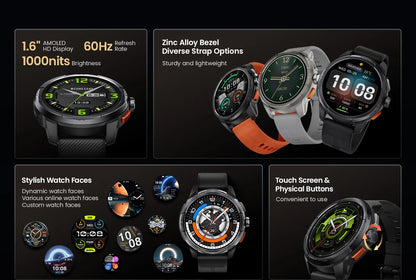 HAYLOU Solar Ultra GPS Smartwatch 1.6” AMOLED Display