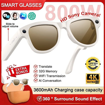 AI Smart Glasses M02 Ultra 1080P HD Camera ChatGPT