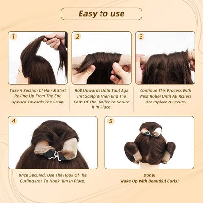 Satin Flexi Rods for Heatless Overnight Jumbo Curls