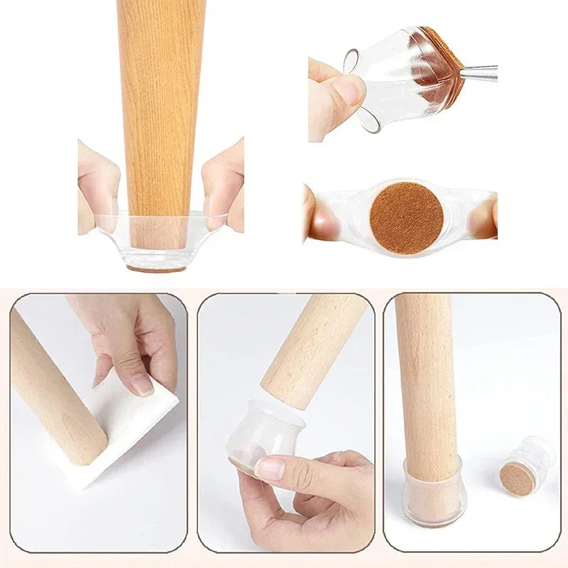Chair Leg Caps Silicone Feet Protector Pads Furniture