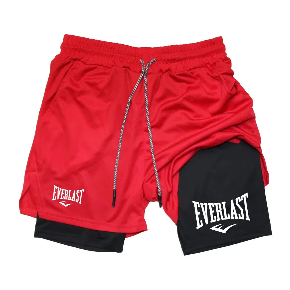 Men Running Shorts 2 in 1 Double-deck Sport Shorts Sportswear
