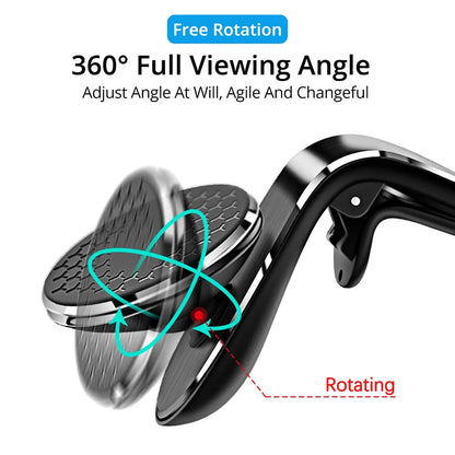 Magnetic Car Phone Holder Air Vent Clip Mount Rotation