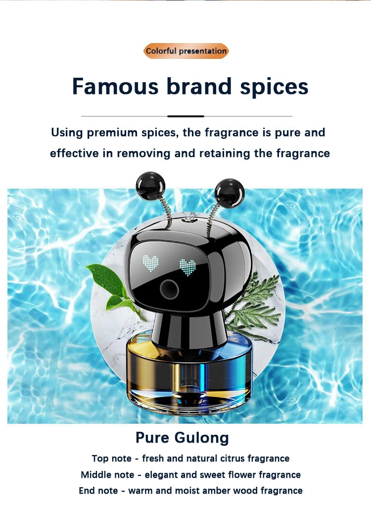 Smart Car Air Freshener AI Rechargeable Car Aroma Diffuser