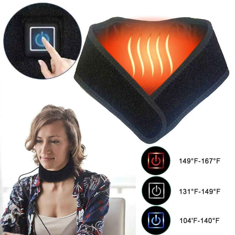 Electric Heated Neck Protection Belt Massage Relaxation