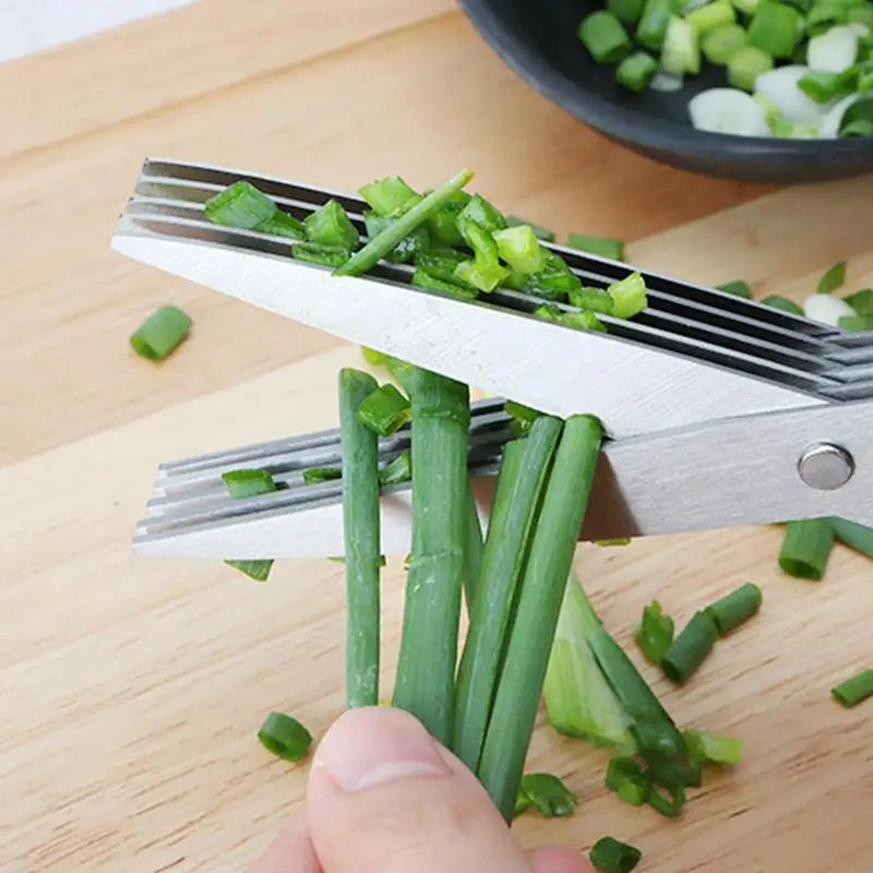 Multi Layer Scissor Kitchen Shears 5 Blade Stainless Steel