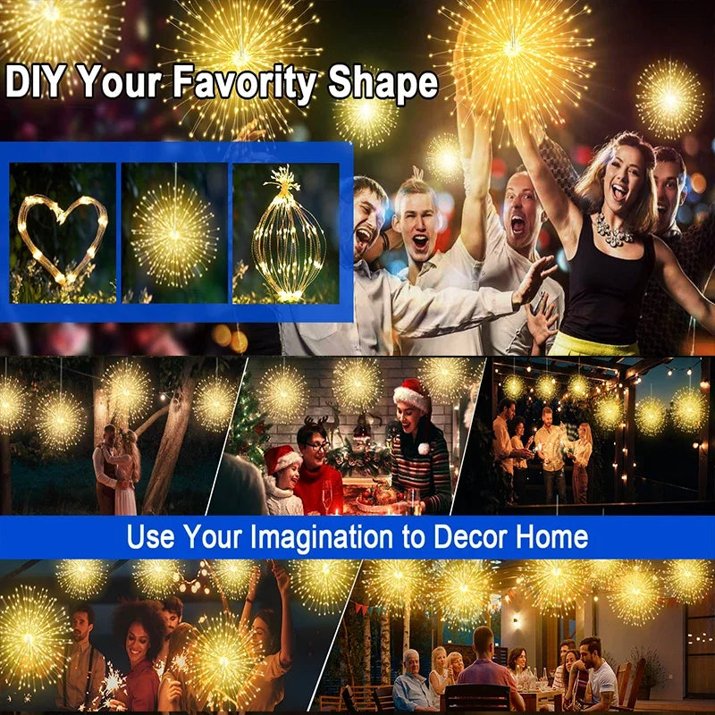 Solar Light Outdoor 4 Pack, Hanging Fairy Lights Strom