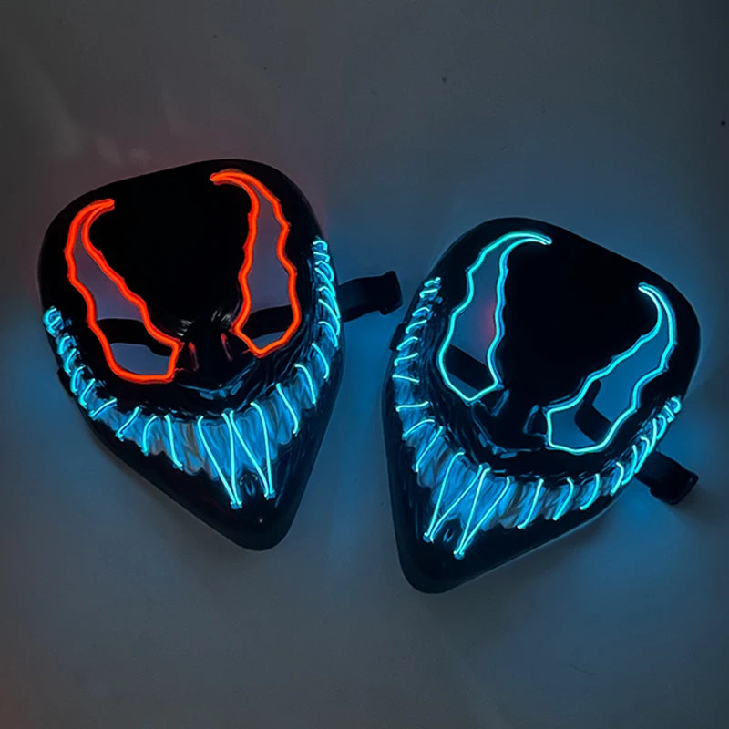 Wireless LED Purge Mask Halloween Horror Party Carnival Cosplay