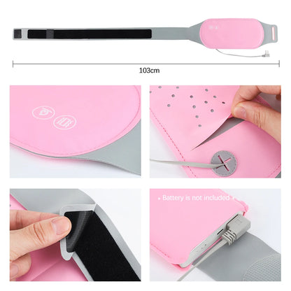 Portable Heated Massage Belt Menstrual Pain Relief