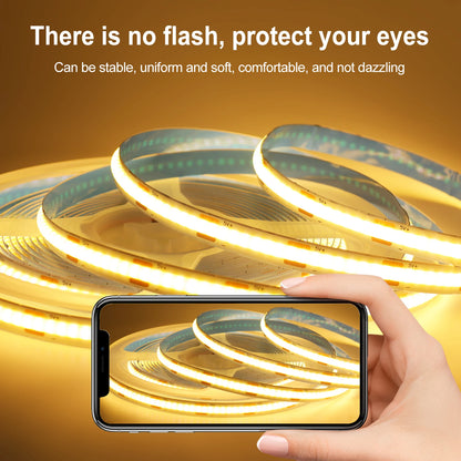 New USB COB Strip Light Flexible Adhesive Tape Night Lighting