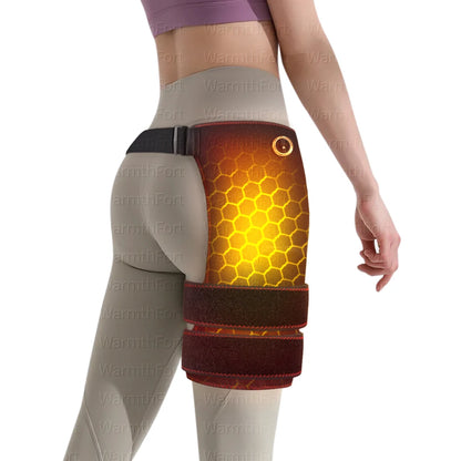Cordless Heated Hip Support Brace with Massager Relief
