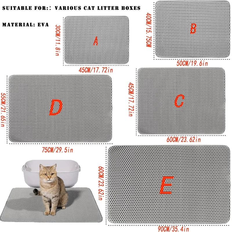 Cat Litter Mat Size Waterproof Pet Toilet Litter Trapping