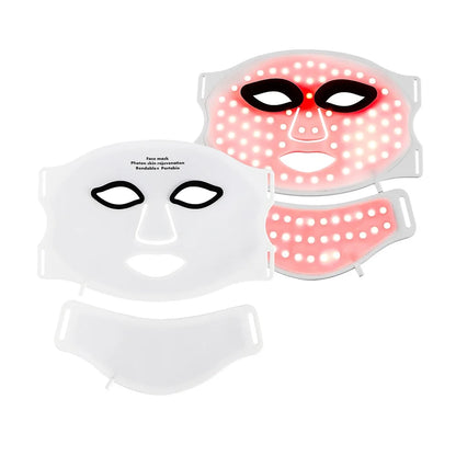 Silicone LED Mask Face With Neck 7 Colors LED Photo