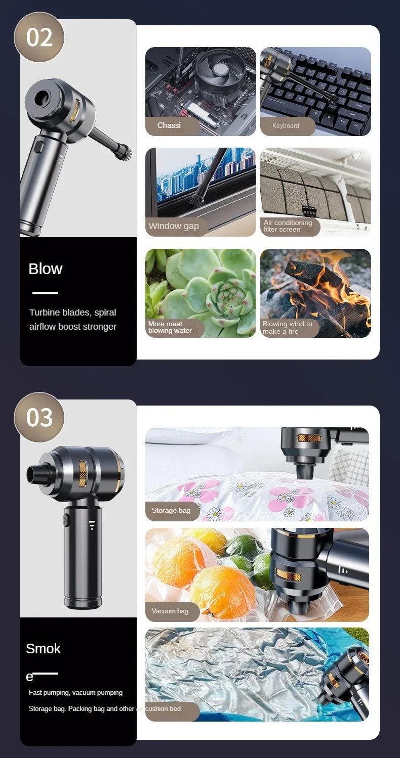Car Vacuum Cleaner Wireless Mini Handheld for Car