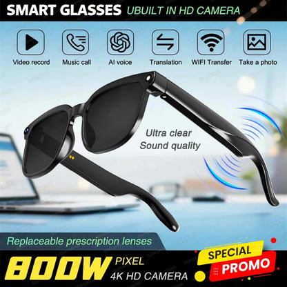 New Smart AI Glasses 1080P HD Video Record Camera ChatGPT