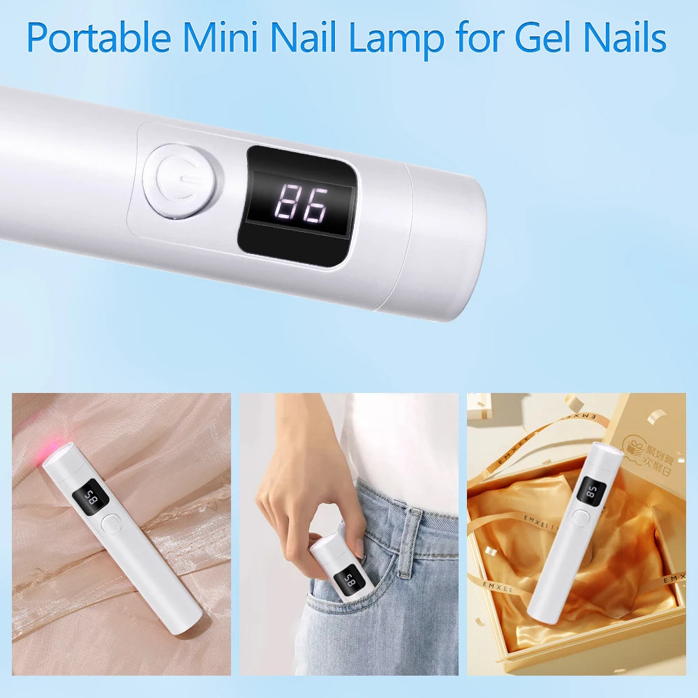 Portable Mini Nail Lamp Salon Quick Dry USB Nail Dryer