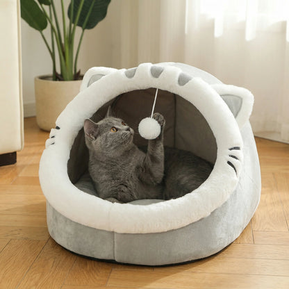 Cute And Soft Cat House Super Cat Bed Warm Deep Sleep Comfort