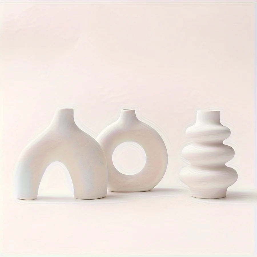 Bohemian ceramic vase set decorative vase ornaments