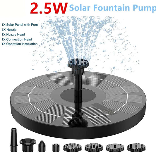 2.5W Solar Bird Bath Fountain, Solar Fountain Pump