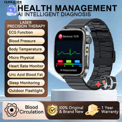 New Laser Treatment Three High Smart Watch Men ECG Heart Rate
