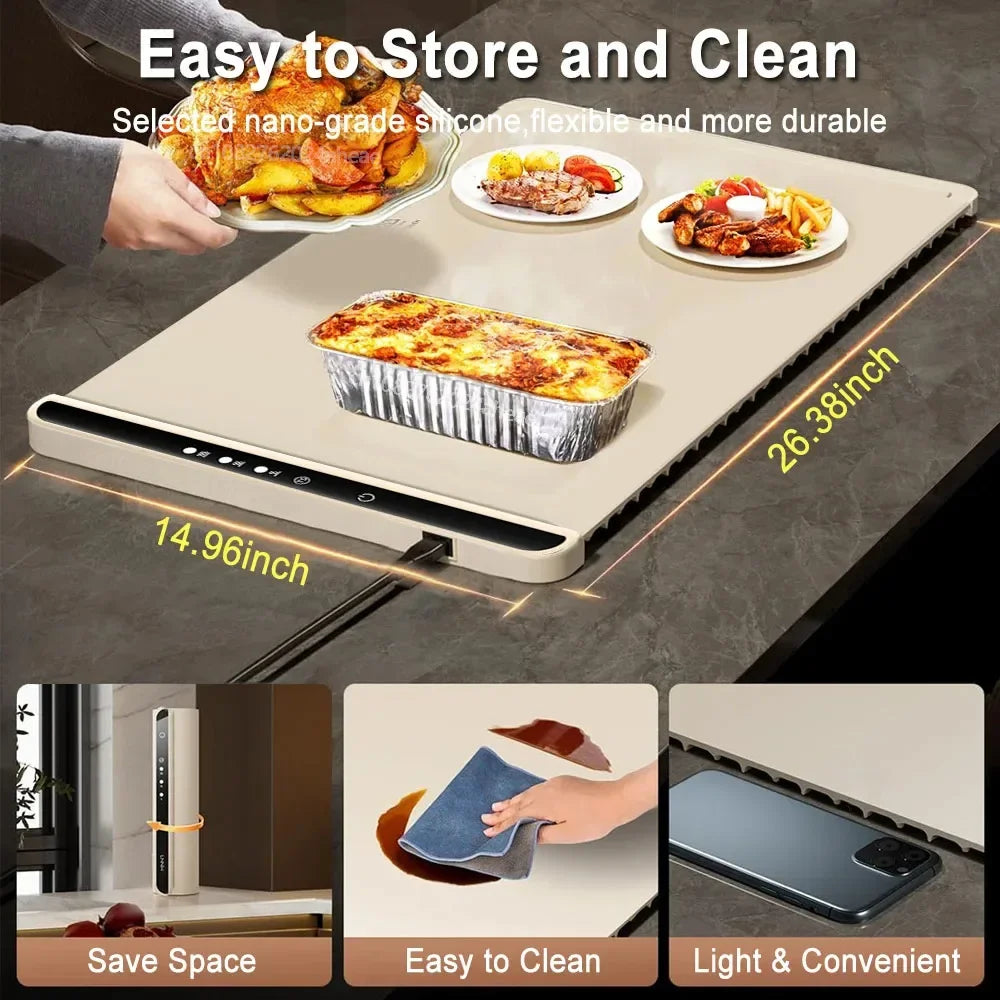 Foldable Food Warmer Electric Warming Tray Food