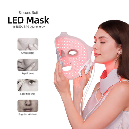 7 Colors Photon Face Neck LED Mask 3D Flexible Silicone