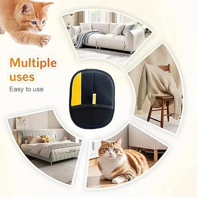 Pet Hair Remover Gloves Electrostatic 2-in-1 Lint Roller Brush