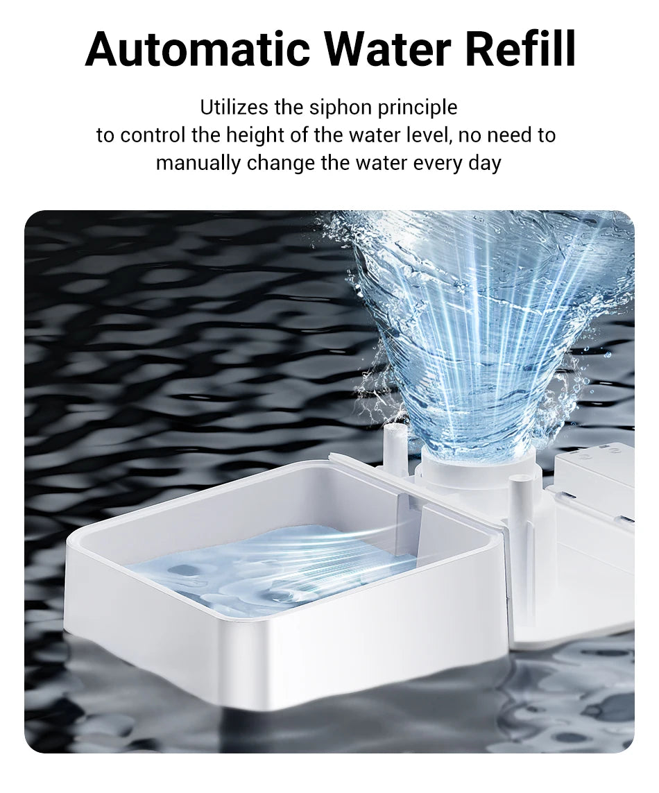 Automatic Pet Feeder Water Fountain 2 in 1 Drinking Feeding