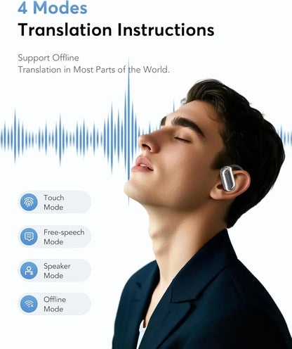 Real Time Translator Headphones AI Language Translation Earbuds