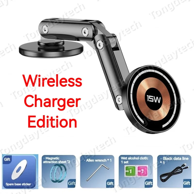 15W Car Magnetic Wireless Charger Holder 360 Rotation