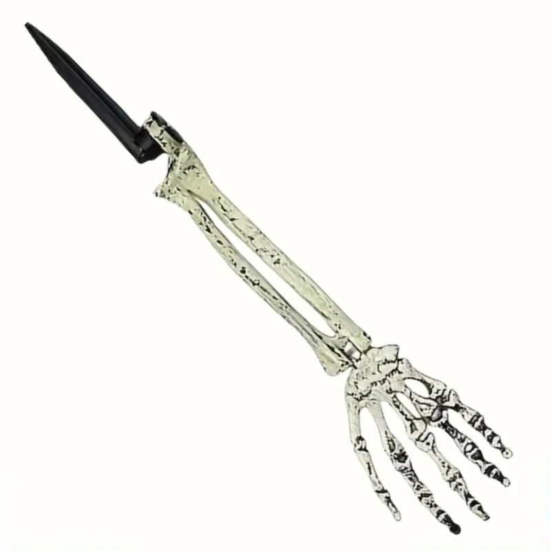 1/6pcs Skeleton Bone Garden Ground Stakes Skull Head & Hand for Halloween