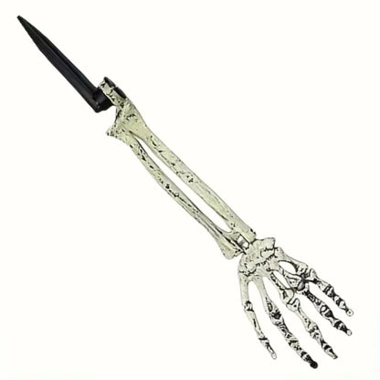 1/6pcs Skeleton Bone Garden Ground Stakes Skull Head & Hand for Halloween