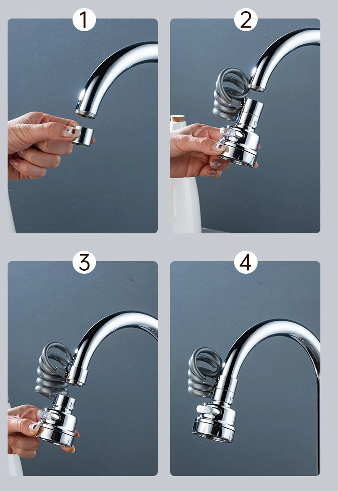 New 3 Modes Sink Faucet 360 Degree Rotation Filter Extension