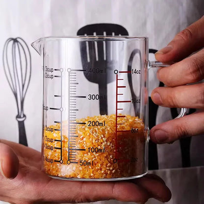 Heat-resistant Glass Measuring Cup With Wood Lid