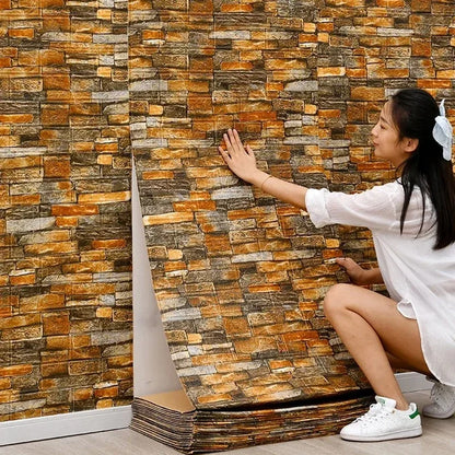 Retro 3D Wall Sticker Imitation Brick Plane Wall Sticker