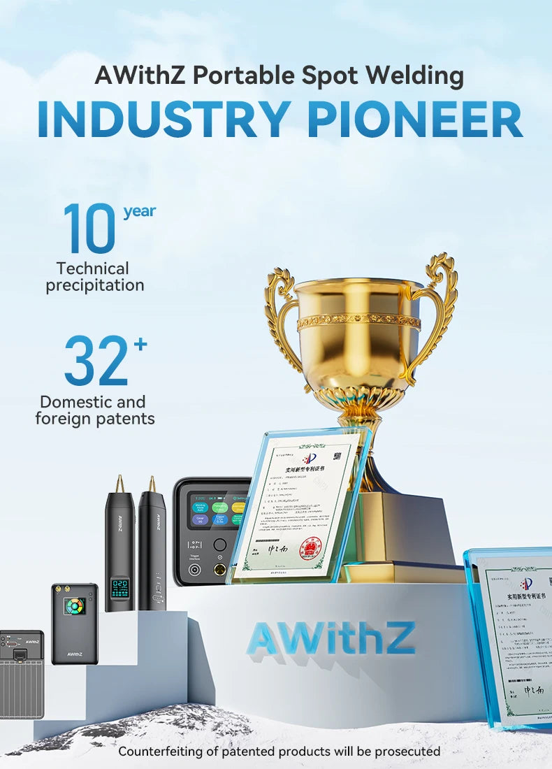AWithZ 90 Gears Adjustable Spot Welder Portable Handheld