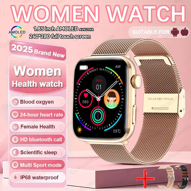 New Women Men AI Smart Diagnosis Watch HRV+PPG Blood Pressure