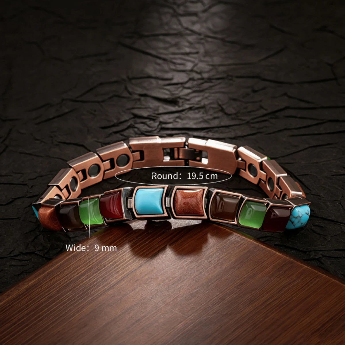 Lucky  Magnetic Therapy Bracelet for Women; Adjustable Copper