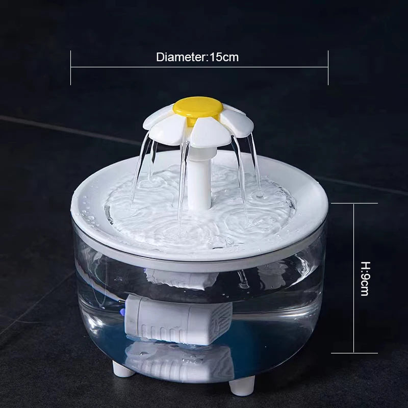 Pets Water Fountain Auto Filter USB Electric Drinker Bowl