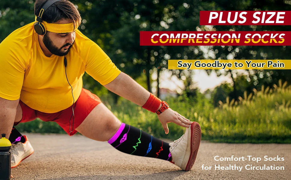 Compression Socks for Women Men Wide Calf