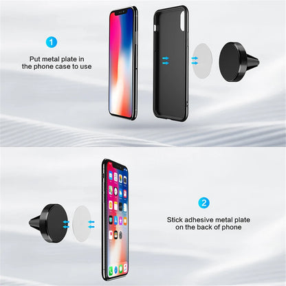 Magnetic Car Mobile Phone Holder Air Vent Clip Smart Phone Stand