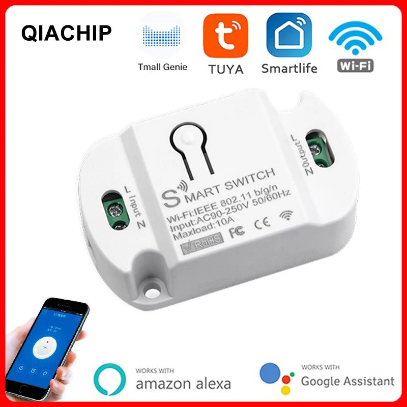 Tuya WiFi Smart Switch AC 220V 110V Wireless Controller