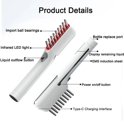 Electric Massage Comb LED Red Light Therapy Hair Growth